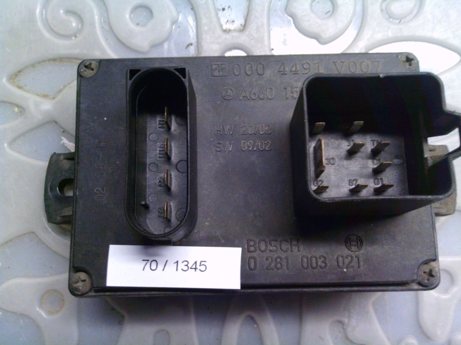 70-1345 Modulo Termico Bosch 0 281 003 021 0281003021 000 4491 V007 A660 150 00 79 Smart Diesel 450 70-1345 Modulo Termico Bosch 0 281 003 021 0281003021 000 4491 V007 A660 150 00 79 Smart Diesel 450