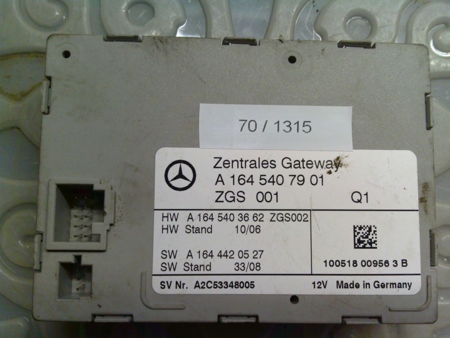 70-1315 Modulo Gateway Mercedes A 164 540 79 01 A1645407901 A 164 540 36 62 A 164 442 00 27 ZGS 001 A2C53348005 Mercedes Ml 70-1315 Modulo Gateway Mercedes A 164 540 79 01 A1645407901 A 164 540 36 62 A 164 442 00 27 ZGS 001 A2C53348005 Mercedes Ml