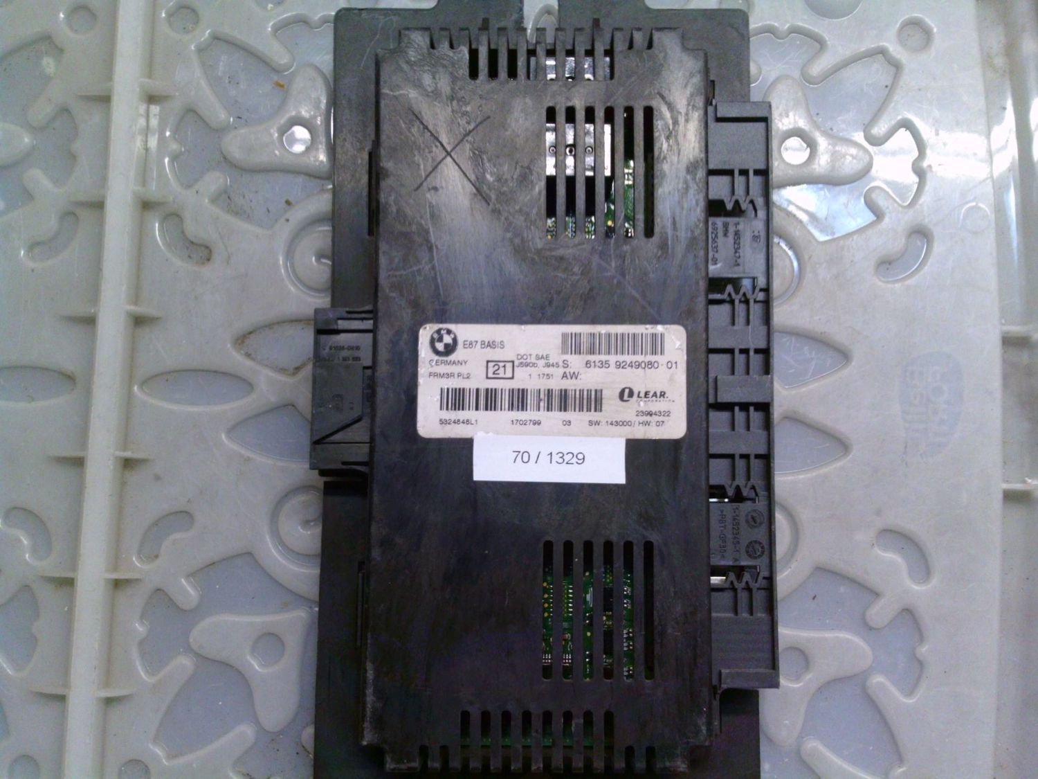 70-1329 Centralina Fari Lear 6135 9249080-01 6135924908001 E87 BASIS FRM3R PL2 SW 143000 HW 07 23994322 Bmw Varie 70-1329 Centralina Fari Lear 6135 9249080-01 6135924908001 E87 BASIS FRM3R PL2 SW 143000 HW 07 23994322 Bmw Varie