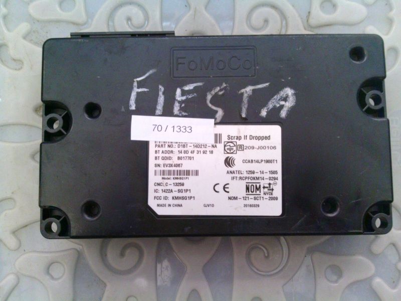 70-1333 Centralina Bluetooth Fomoco D1BT-14D212-NA D1BT14D212NA KMHSG1P1 1259-14-1505   Ford  Fiesta