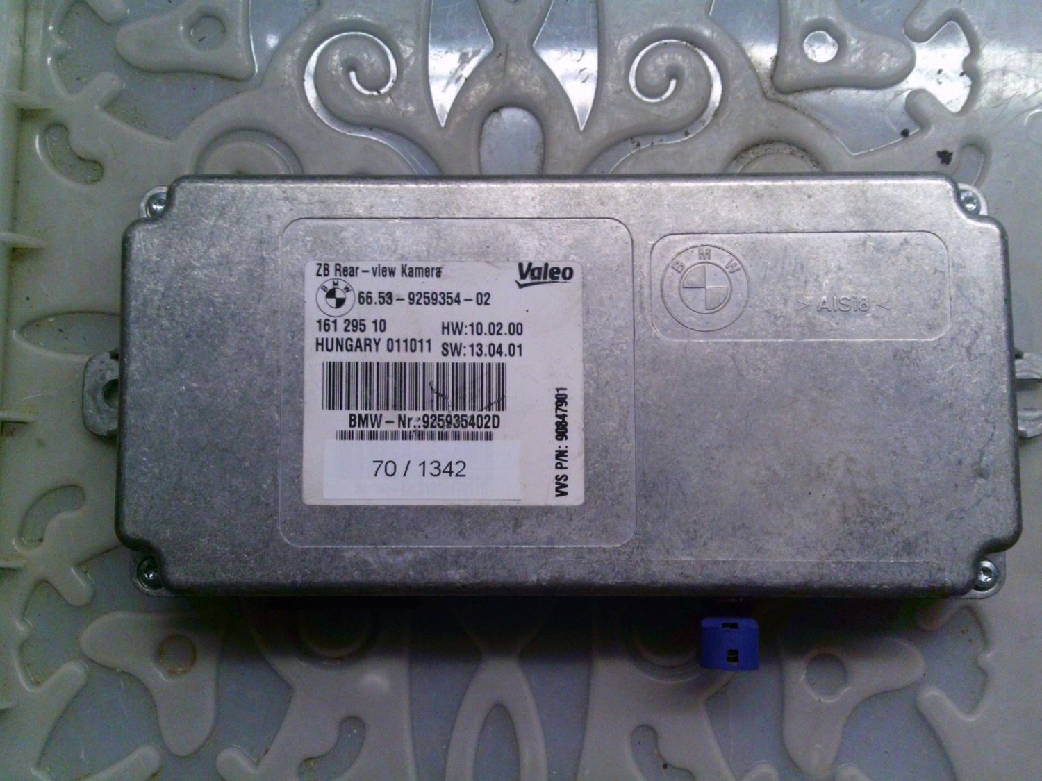 70-1342 Modulo Telecamera Valeo 66.53-9259354-02 66.53925935402 925935402D HW 10.02.00 SW 13.04.01 Bmw Serie 5 70-1342 Modulo Telecamera Valeo 66.53-9259354-02 66.53925935402 925935402D HW 10.02.00 SW 13.04.01 Bmw Serie 5