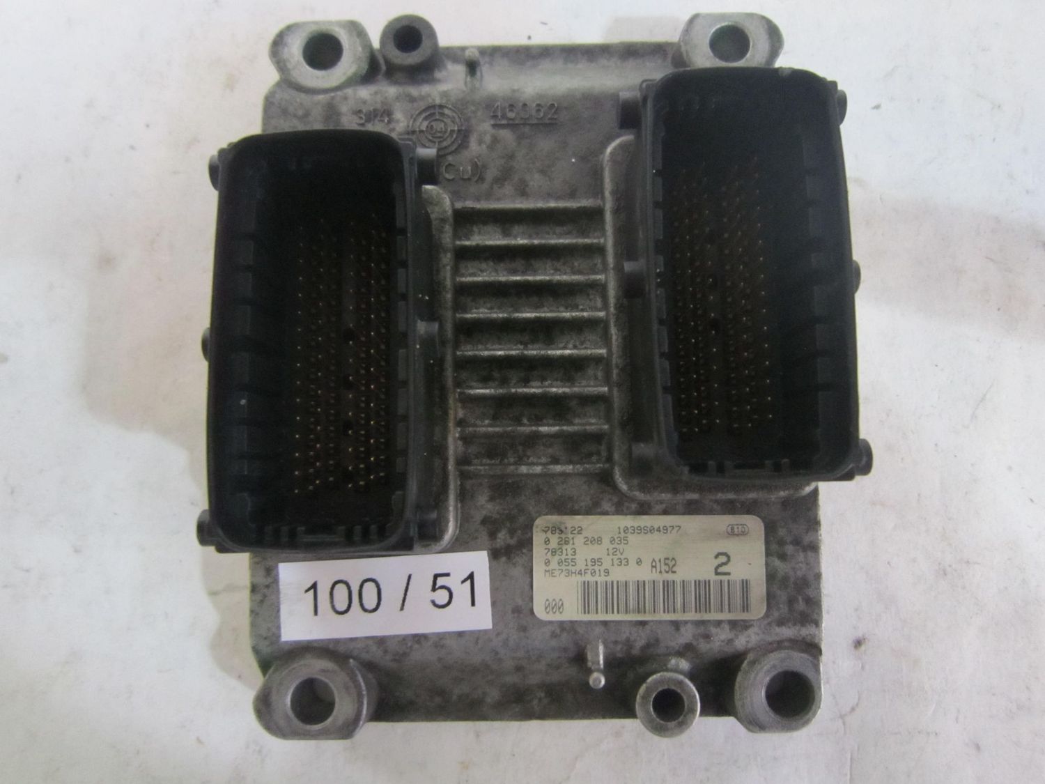 100-51 Centralina Motore Bosch 0 261 208 035 0261208035 0 055 195 133 0 1039S04977 ME73H4F019 Lancia Benzina Ypsilon 100-51 Centralina Motore Bosch 0 261 208 035 0261208035 0 055 195 133 0 1039S04977 ME73H4F019 Lancia Benzina Ypsilon