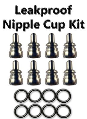 FORD 6.0L Diesel ~Leakproof Nipple Cup/Ball Tube Set of 8-Cups and 8-Extreme Duty Viton Seals