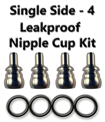 FORD 6.0L Diesel ~ Single Side Leakproof Nipple Cup/Ball Tube Set (4-Cups, 4-Extreme Duty Viton Seals)