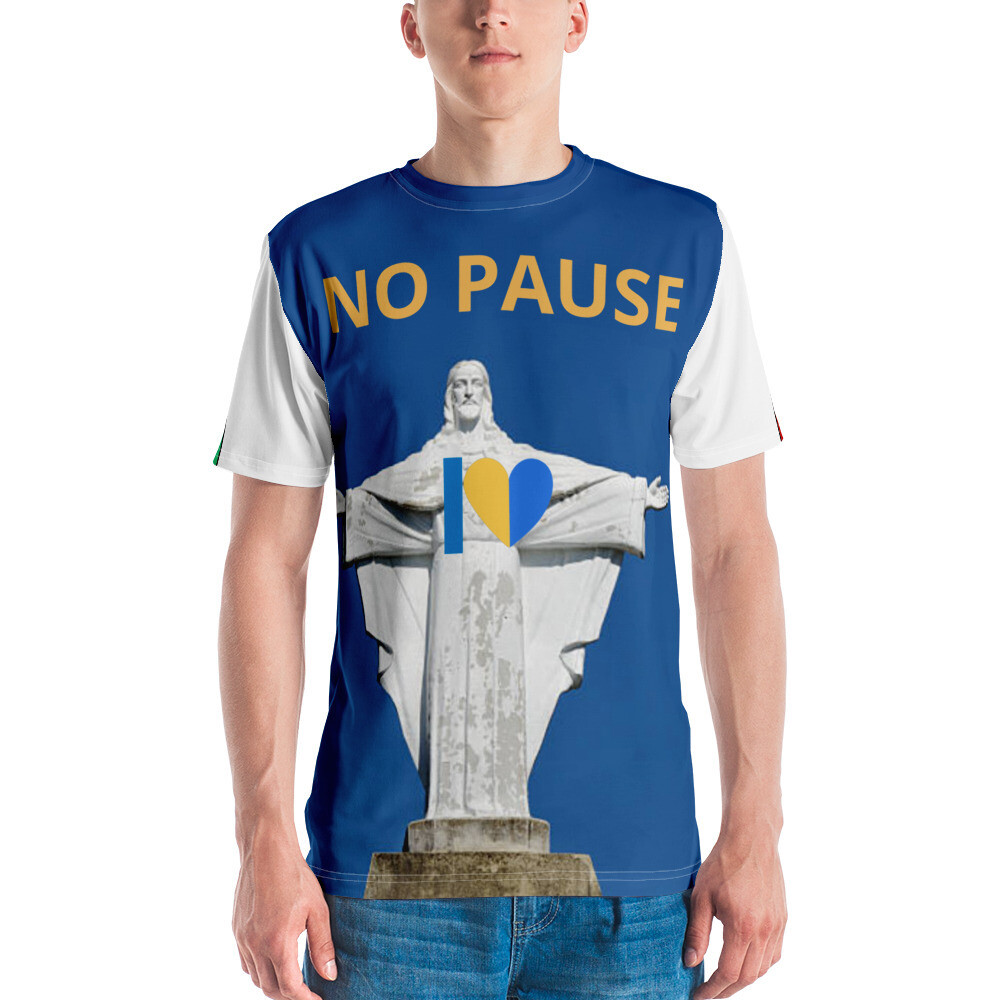 No Pause Brazil Jesus Loves Men&#39;s t-shirt