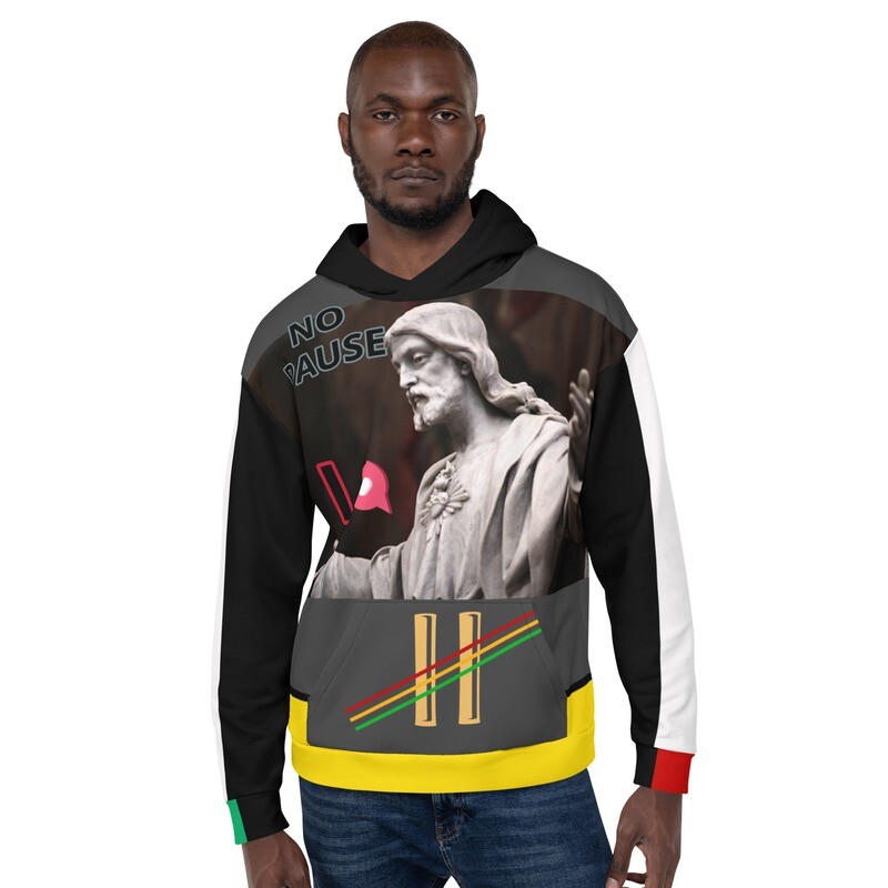 No Pause Brazil Jesus Loves (Dark Mode) Unisex Hoodie