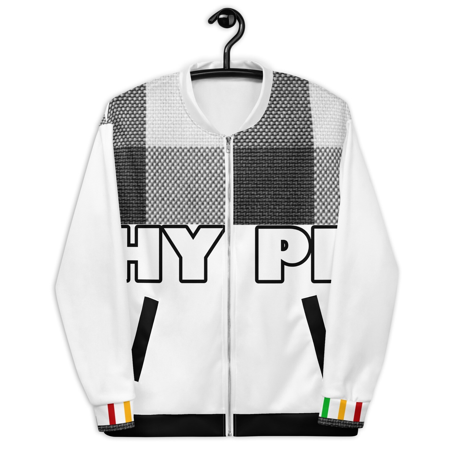 Literally Checks Over Hype Low Key Tuesdays Unisex Bomber Jacket