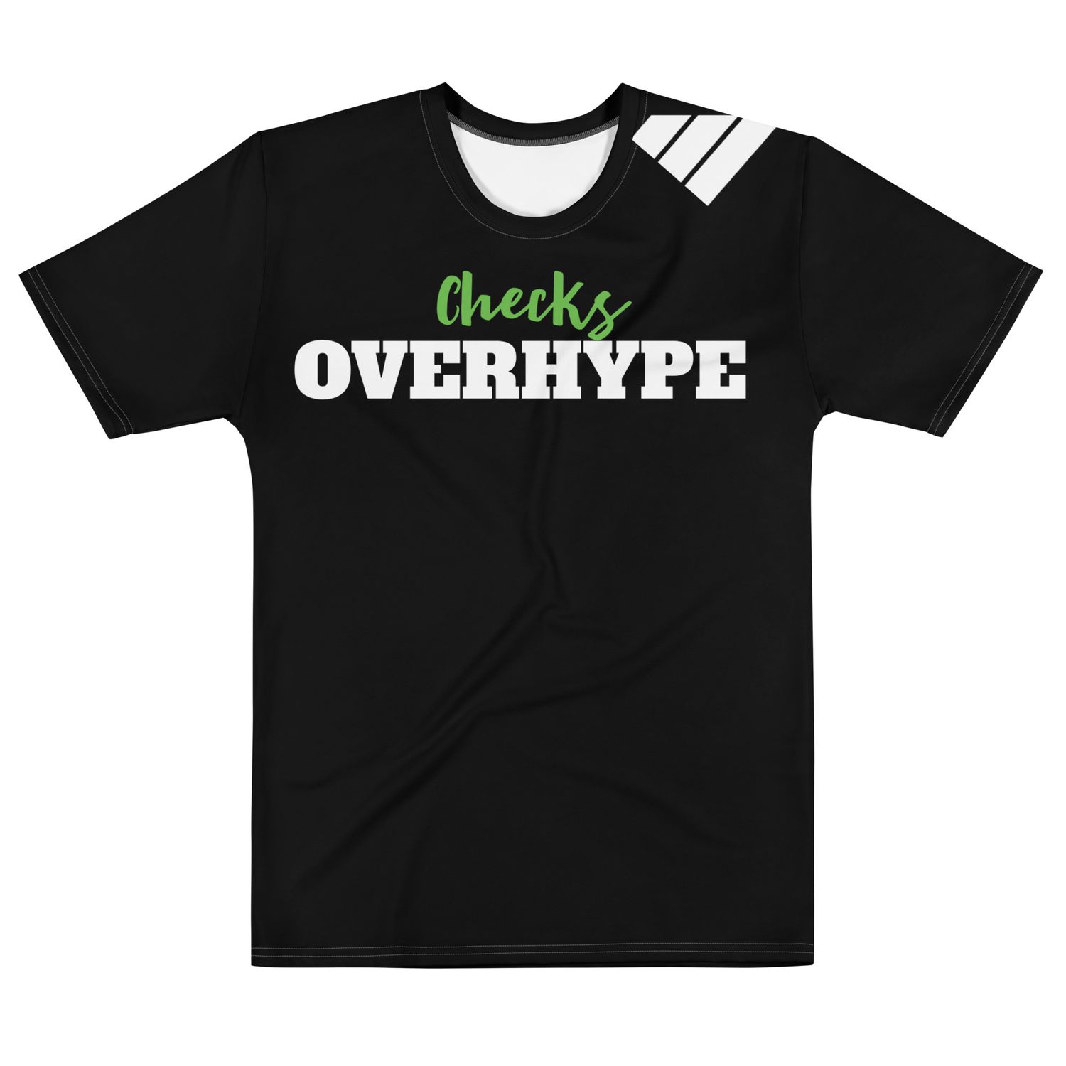 HULK Green Checks OVERHYPE First Quarter All Stars Black W White Stripes Men&#39;sT-shirt