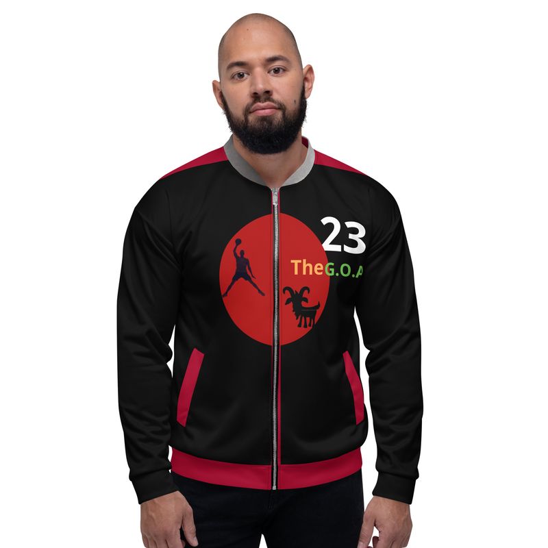 23 The G.O.A.T(Faded Bull GOAT&#39;S Eye View Booker T Speech Edition) Unisex Bomber Jacket
