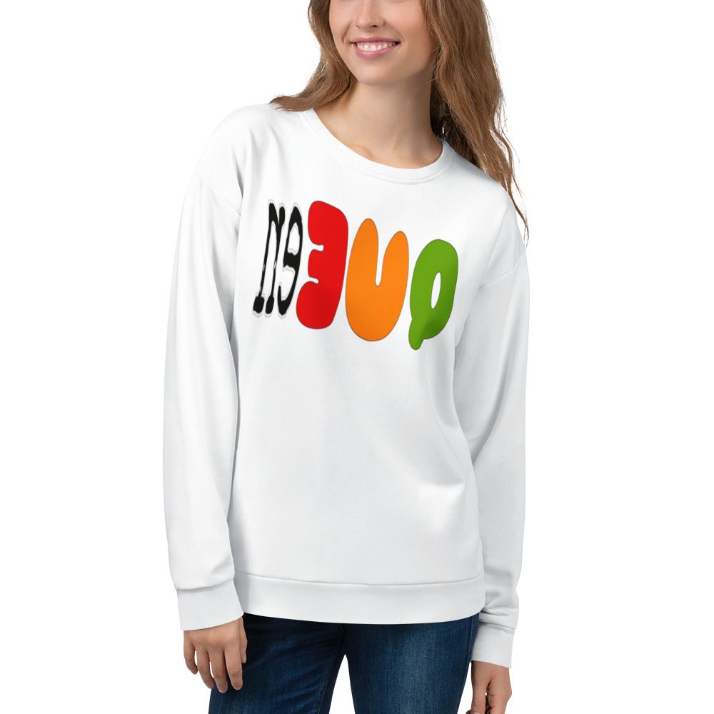 Go Live Selfie( Stream Queen Edition) Women&#39;s pure white Sweatshirt