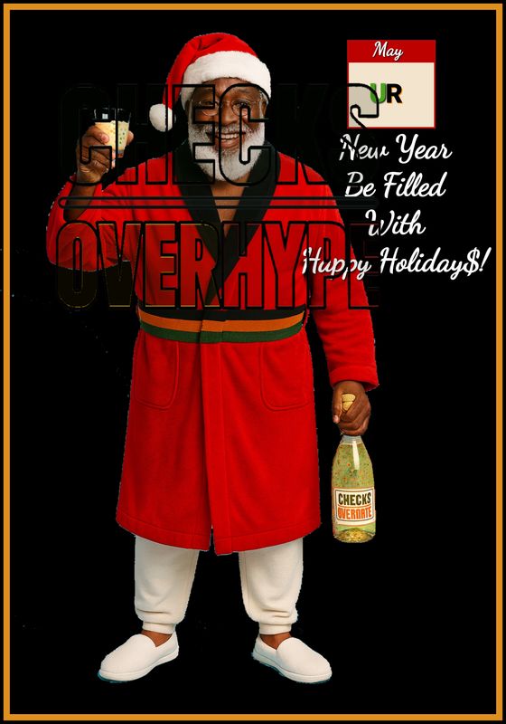 Champagne Goals May UR New Year New Holidays digital postcard