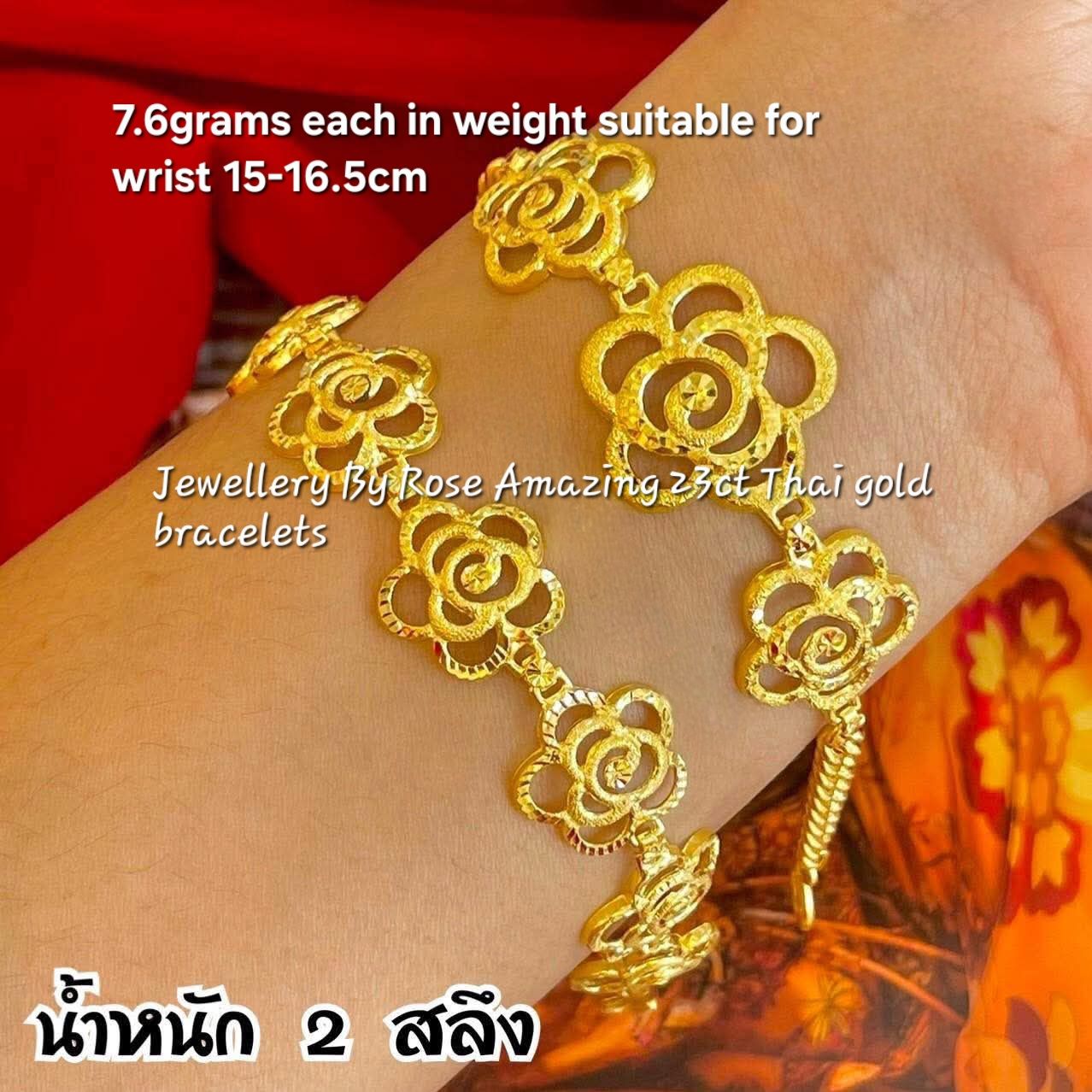 Classic  Flowers Design Gold Bracelet