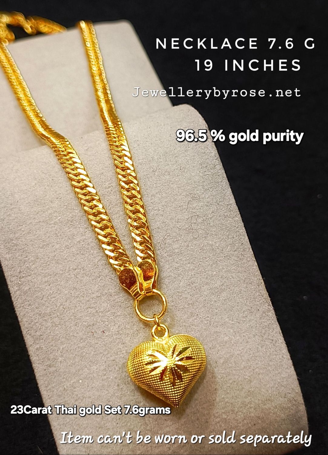 Elegant  Gold Heart Necklace Set