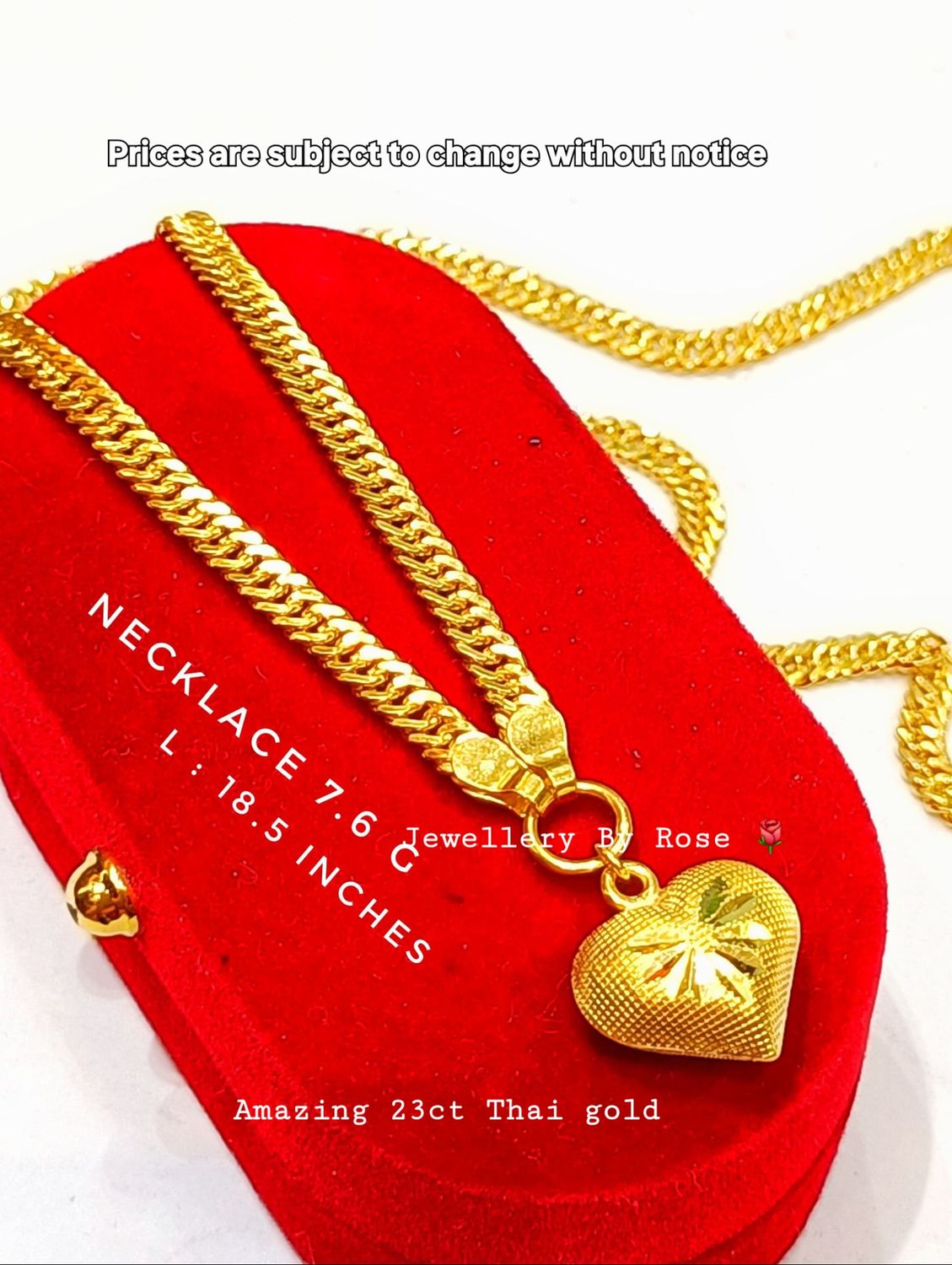Elegant  Gold Heart Necklace Set