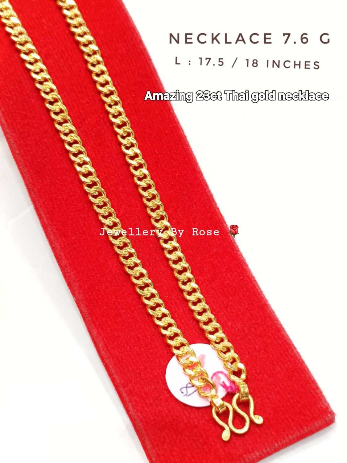 Fashionable 23Carat Thai gold necklace.