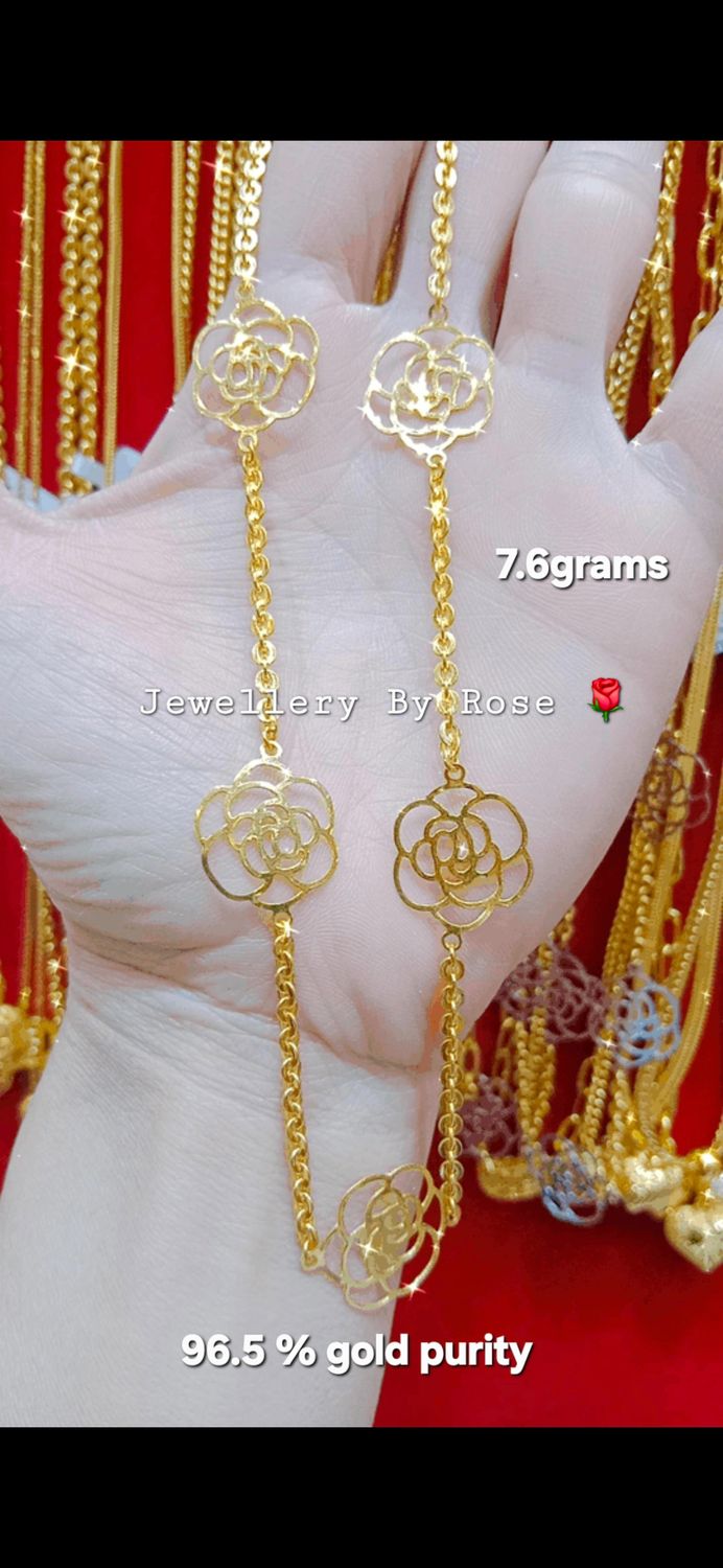 Rose Necklace Gold  Set 🌹🌹🌹
