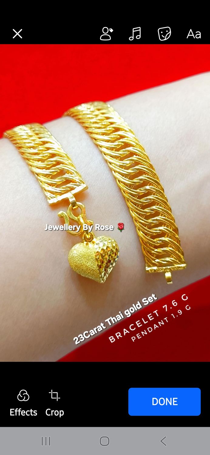 Stunning gold twist bracelet heart Set ❤️