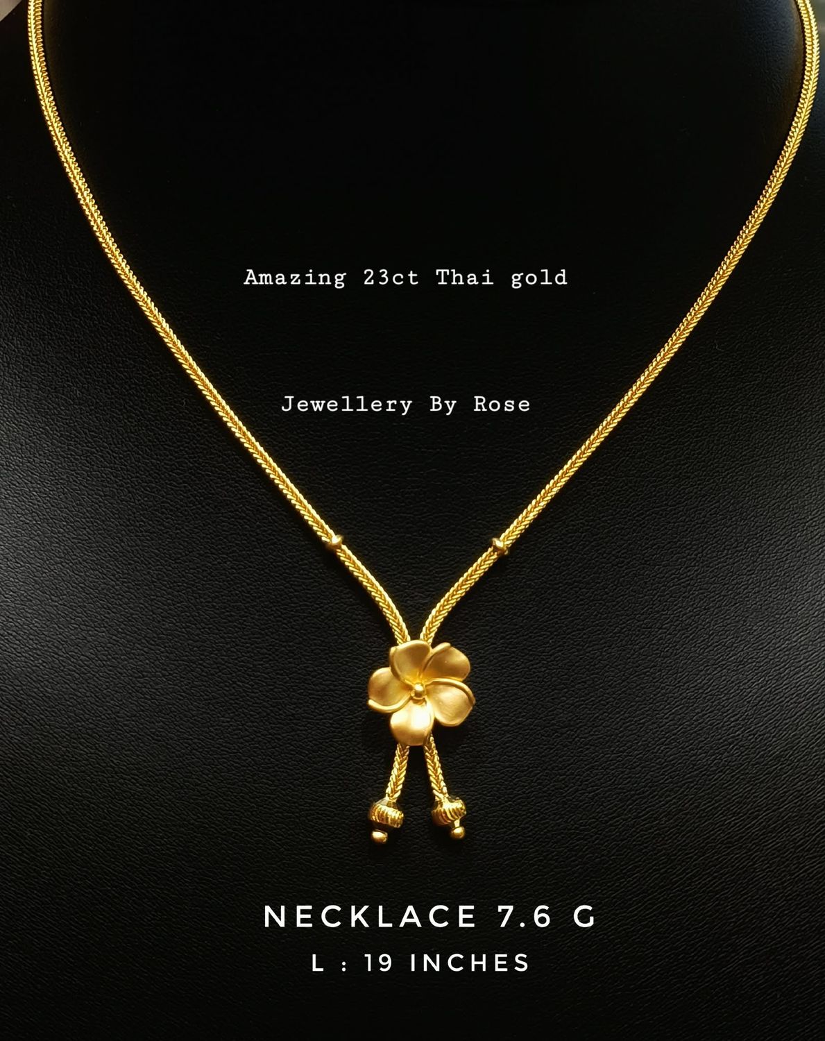 Unique 23Carat Thai gold Flower necklace.🌺🌸
