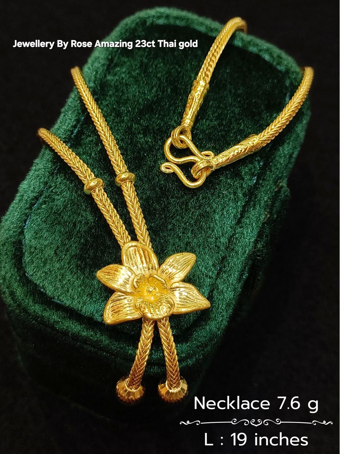 Unique 23ct Thai gold flower Necklace 🌺🌸🌼🌻