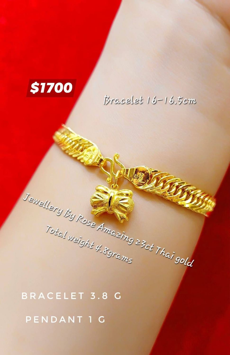 Fashionable Bow  Gold  Bracelet
