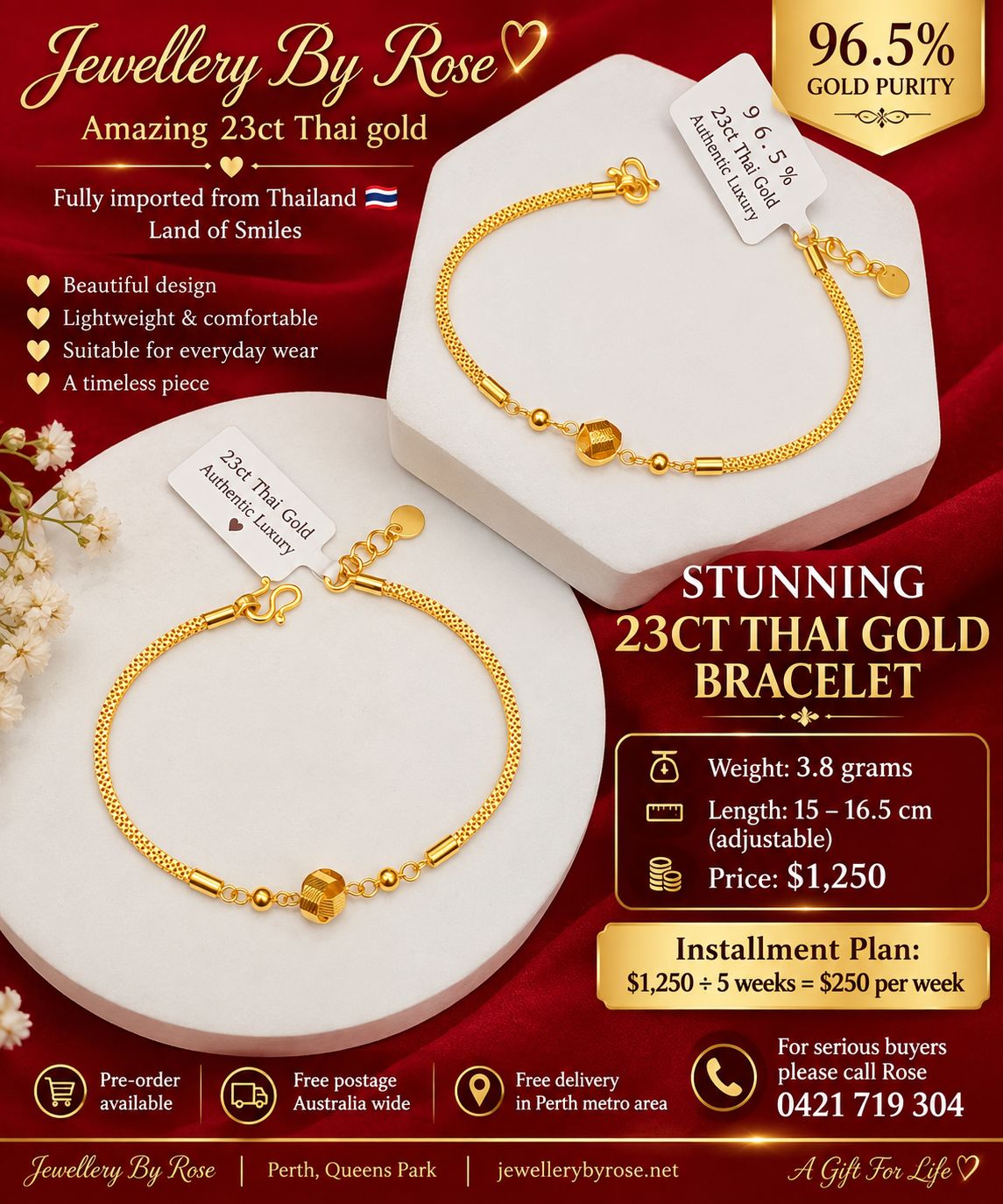 Unique 23 Thai Gold  Bracelet