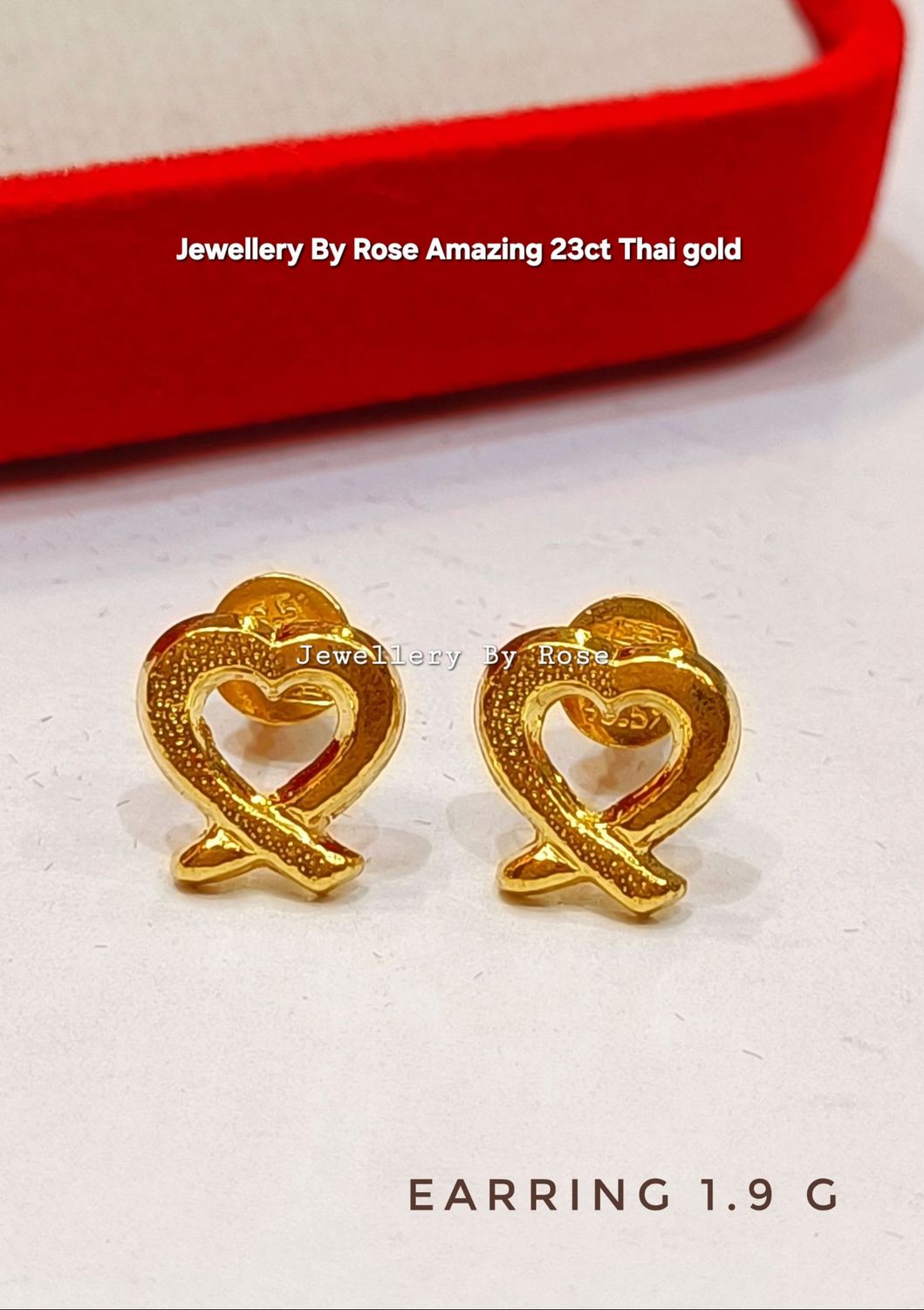 Stunning  Gold Heart Earrings 💛 ❤️ 💙