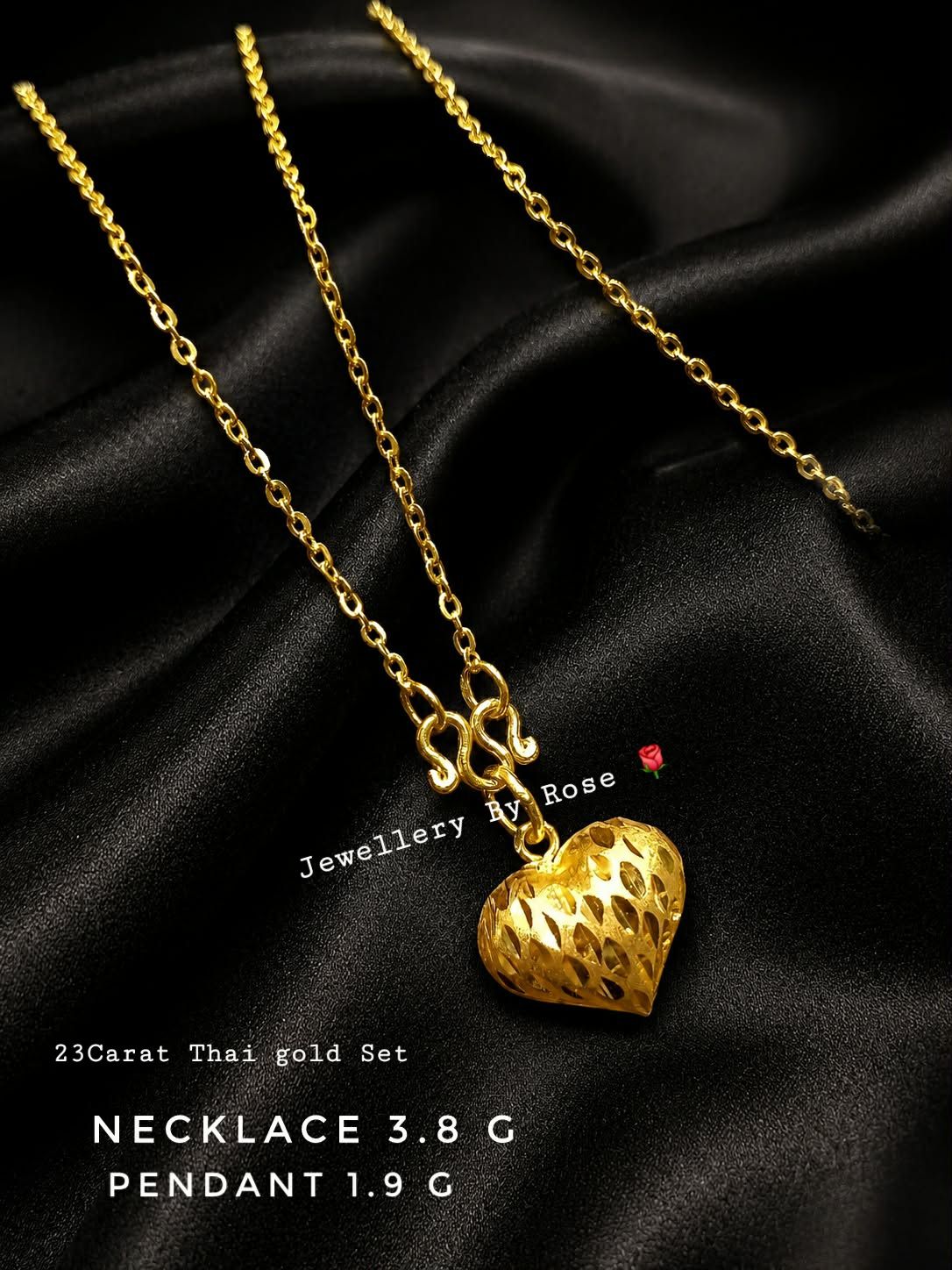 Classic Gold Heart Necklace Set 💛 💖