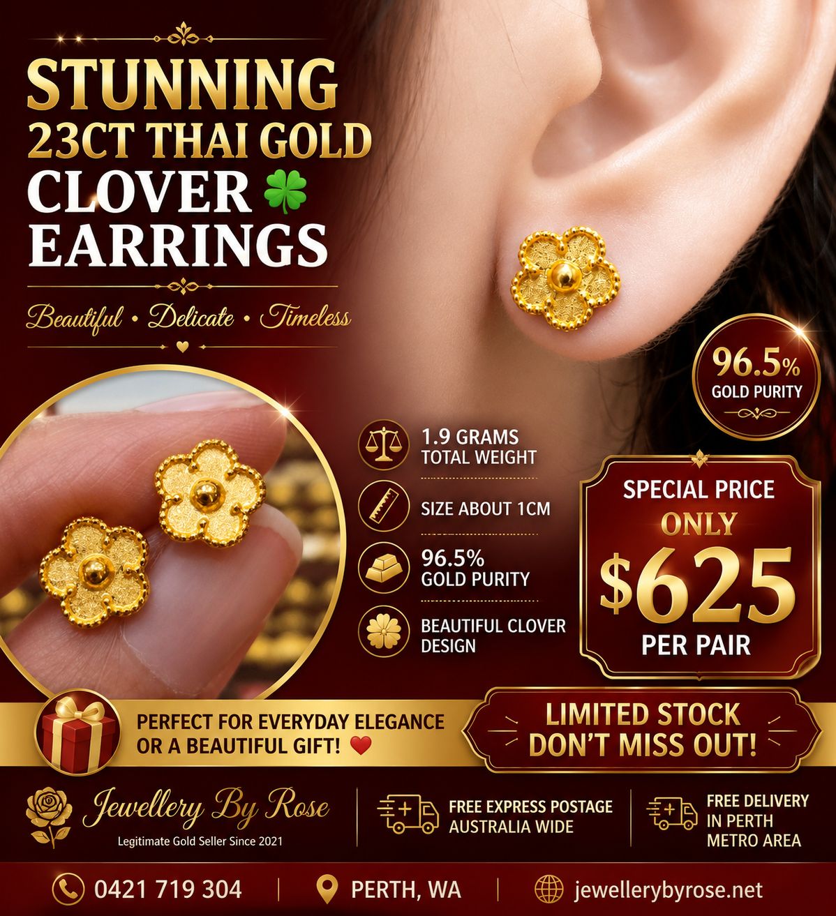 Classic Clover earrings 🍀🍀🍀