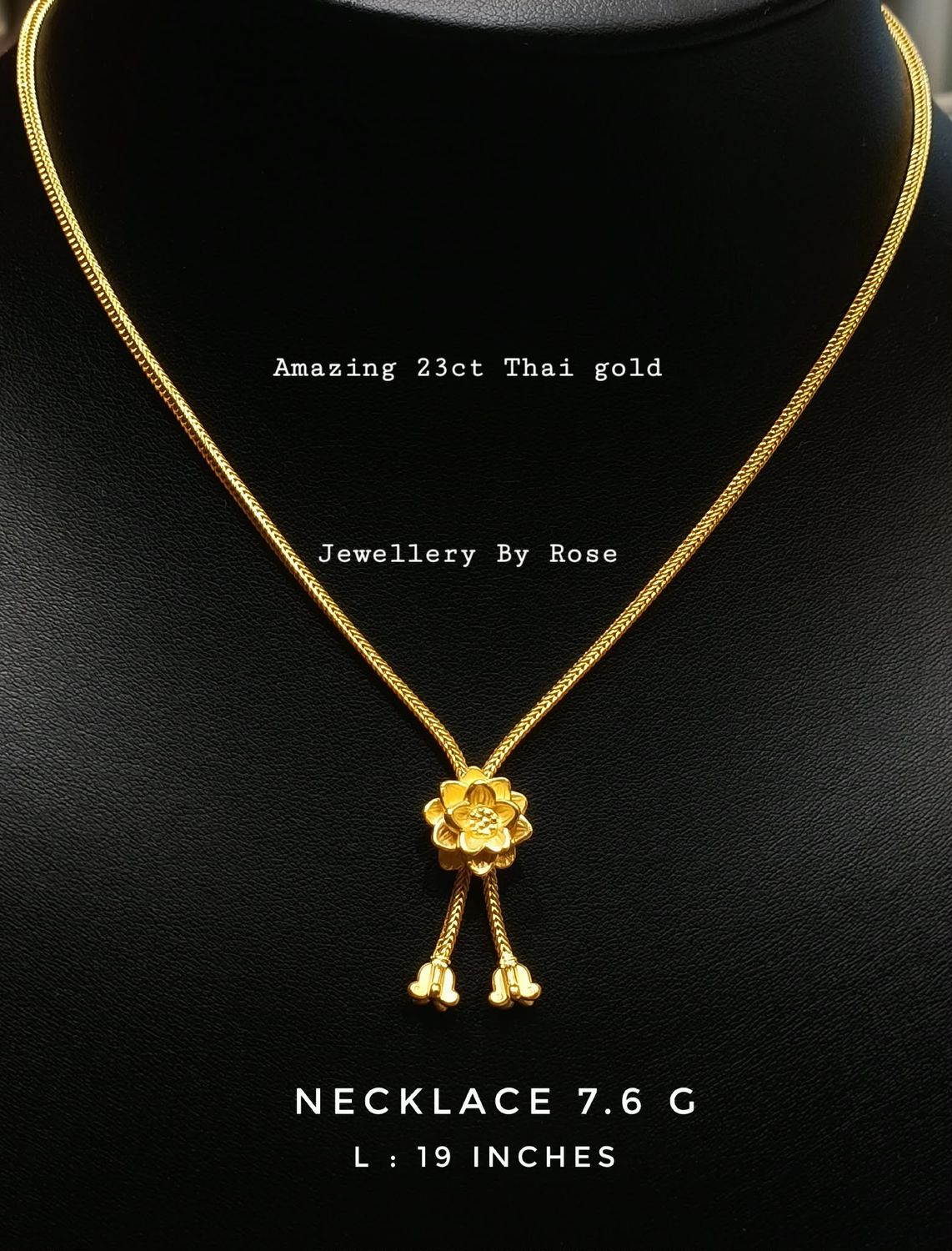 Iconic beautiful 23ct Thai gold necklace