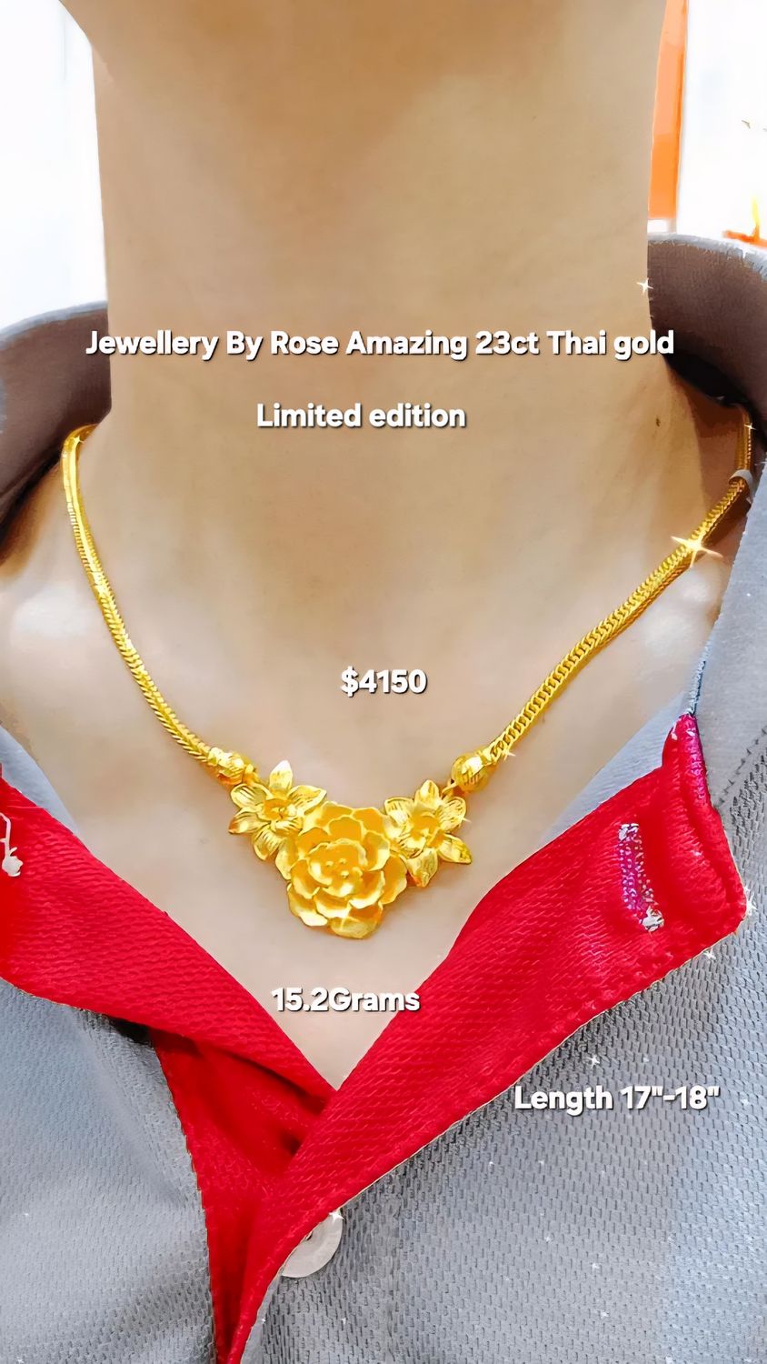 Iconic beautiful 23ct Thai gold necklace