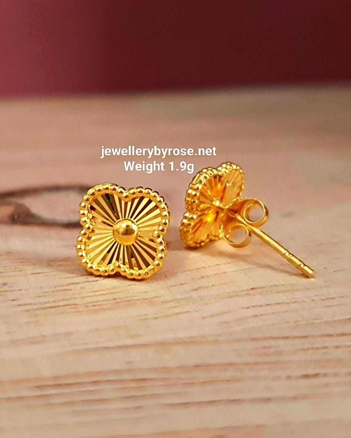 Earrings Gold Clover 🍀