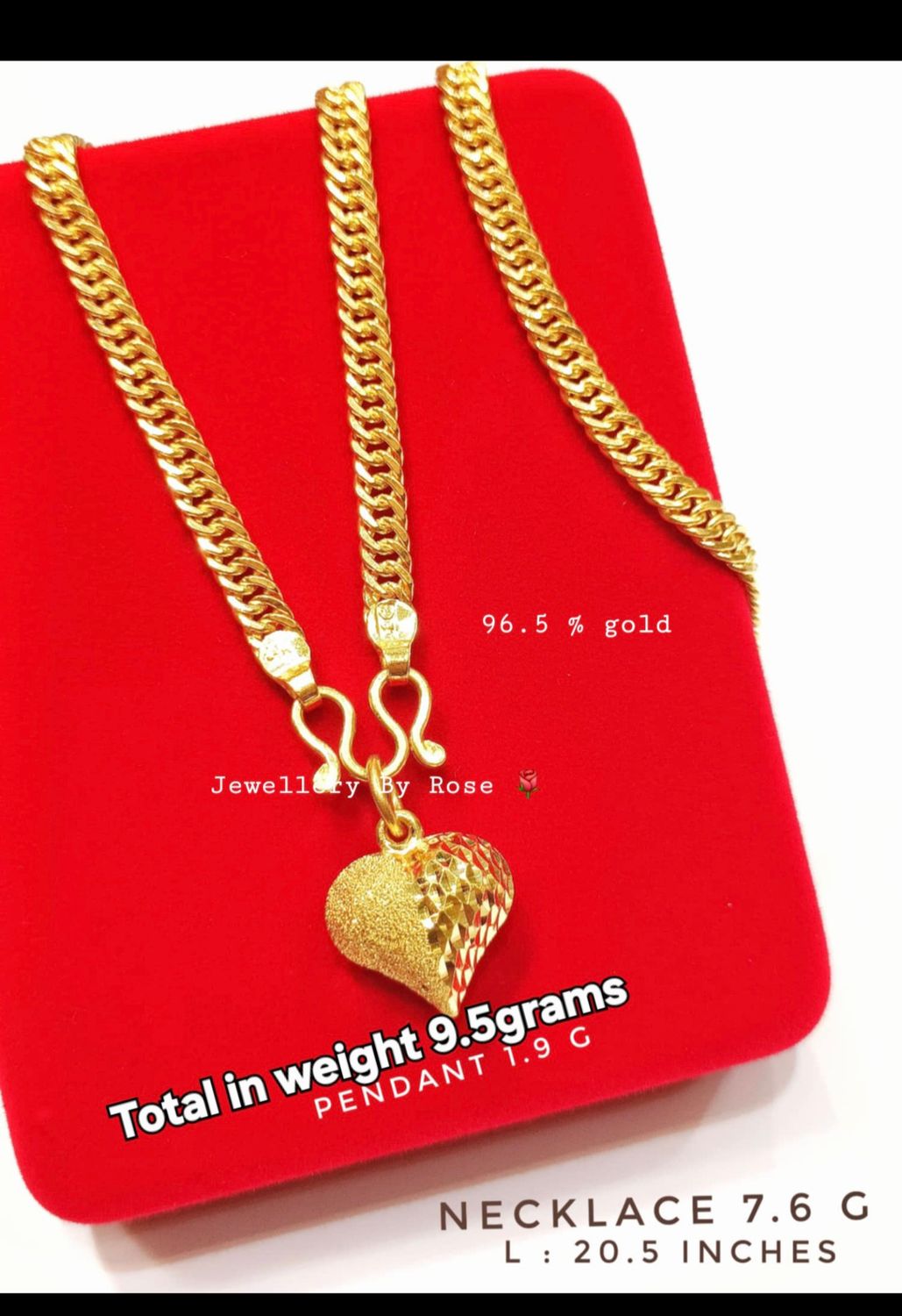 Elegant  Gold Heart Necklace Set 💛🧡🩷