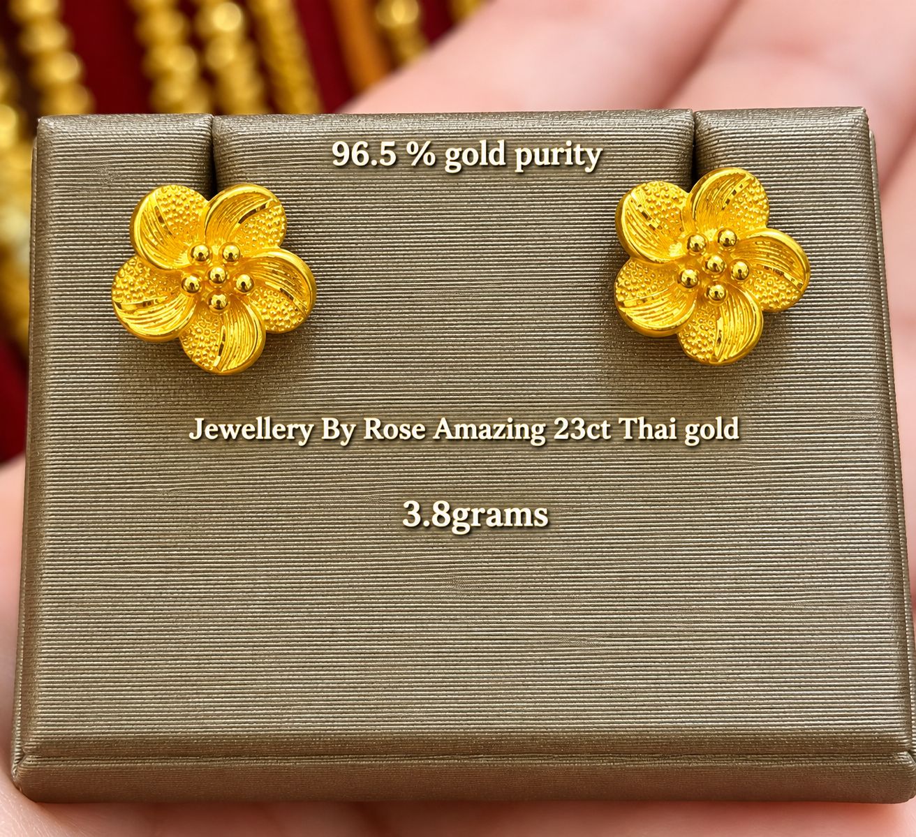 Classic Gold Flower Earrings #3