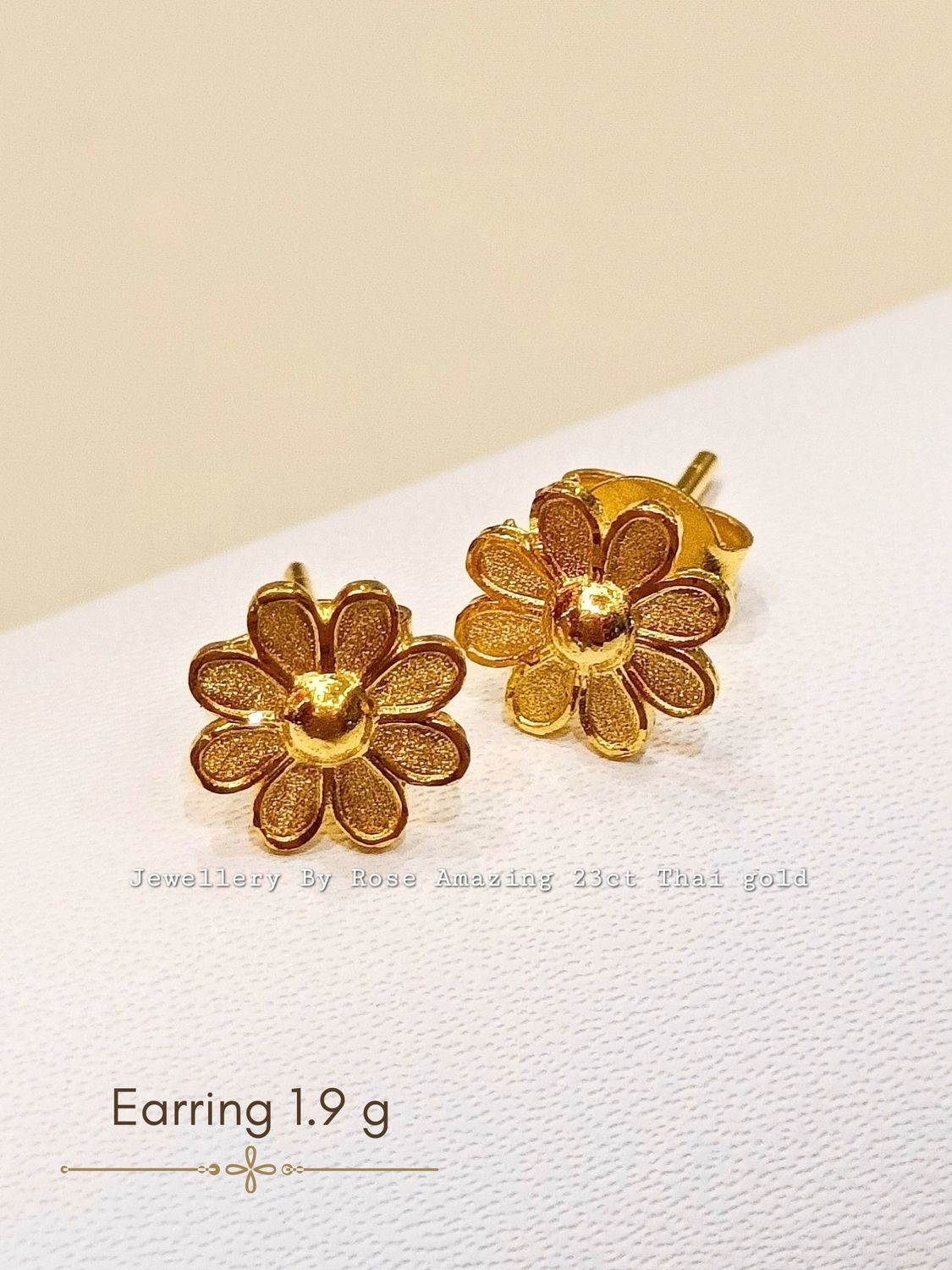 Classic Gold Flower Earrings #3