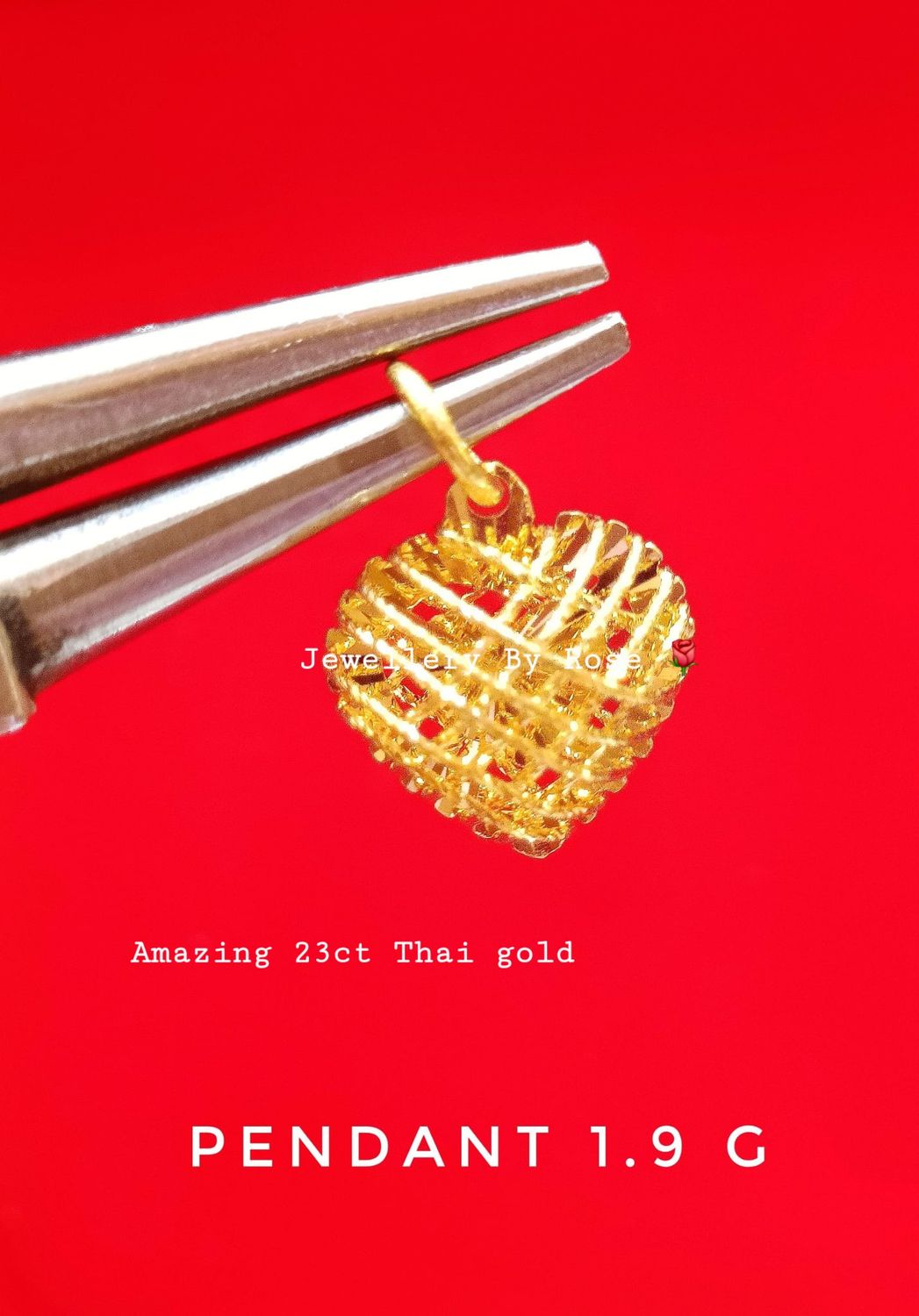 Limited shine gold heart pendant