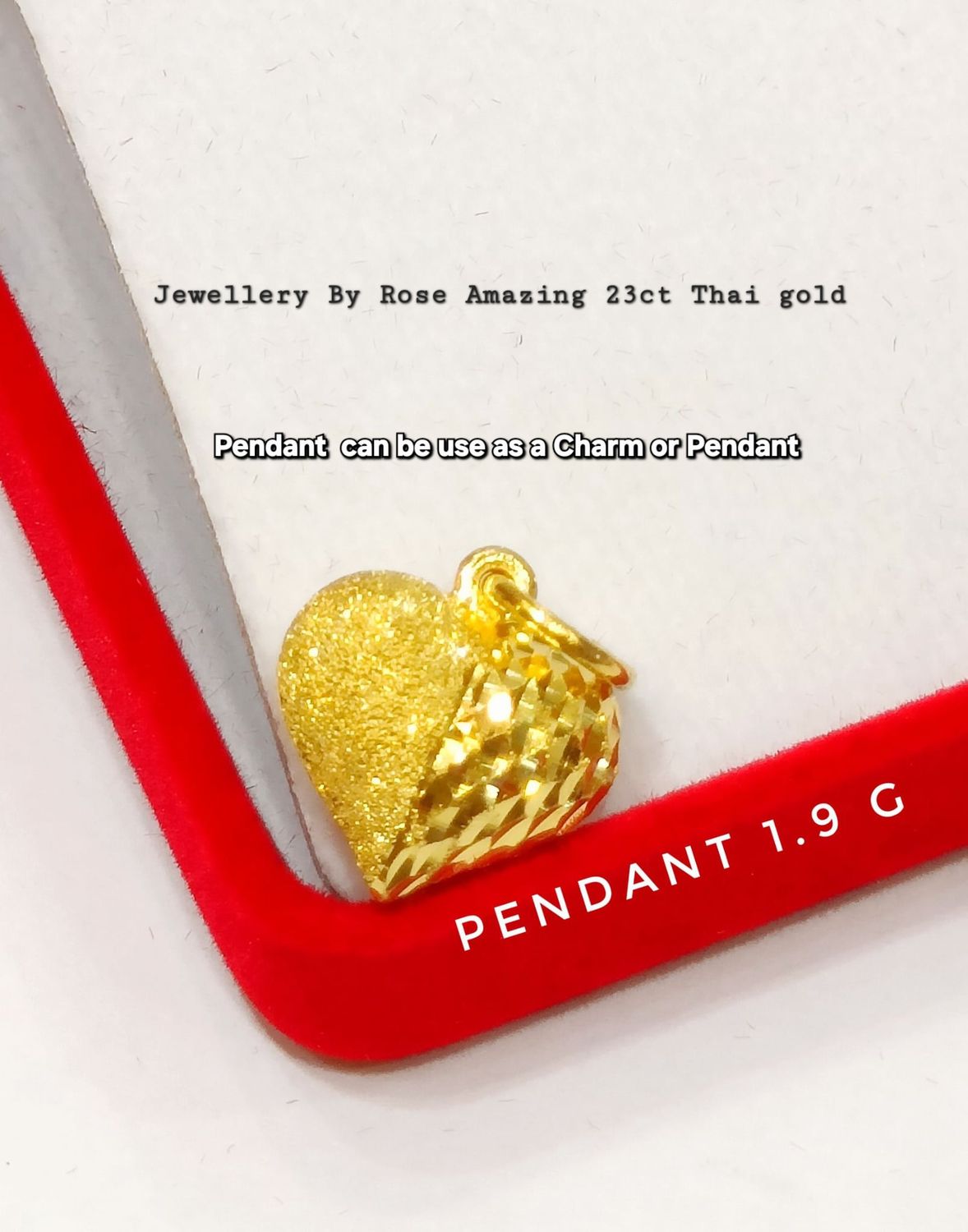 Gold Heart Pendant / Charm 💛 ❤️ 💙