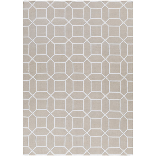 Lagoon Indoor/Outdoor Rug | 5 Sizes | Ivory and White