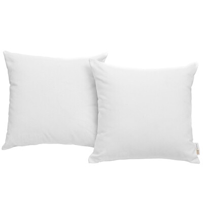 Hinsdale Patio 2 Piece Pillow Set  17" x 17" in White