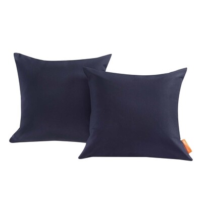 Hinsdale Patio 2 Piece Pillow Set  17" x 17" in Navy