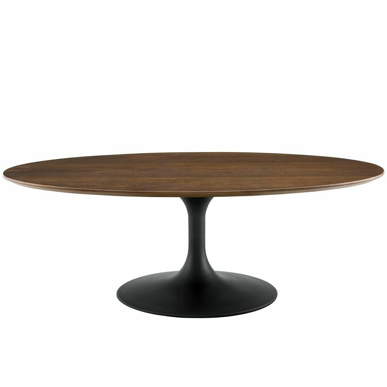 Lissa 48" Oval-Shaped Walnut Coffee Table