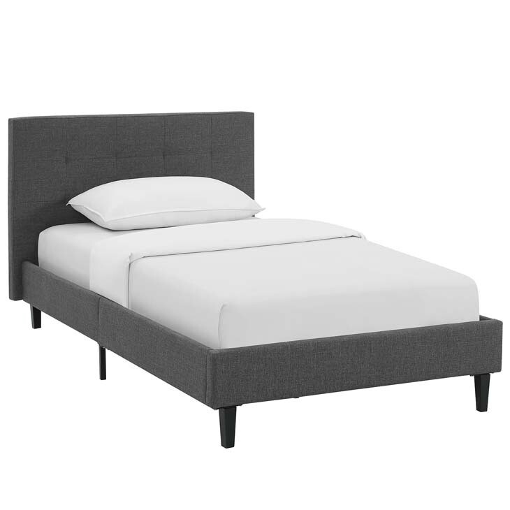 Lissa Fabric Twin Bed | 6 Colors
