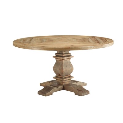 Homestead 59" Round Pine Wood Dining Table