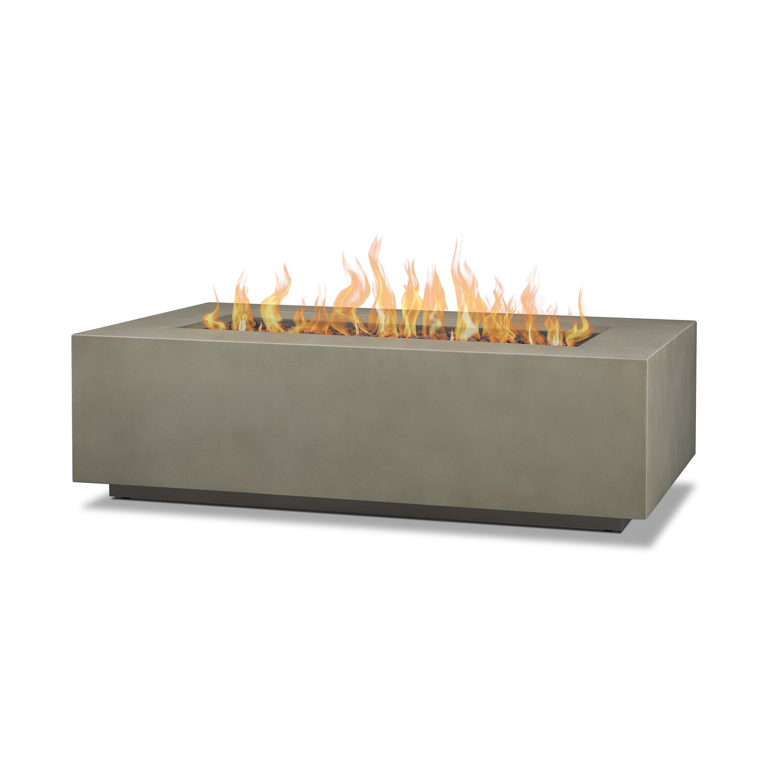 Athens 50" Rectangle Fire Pit Table | Mist Gray