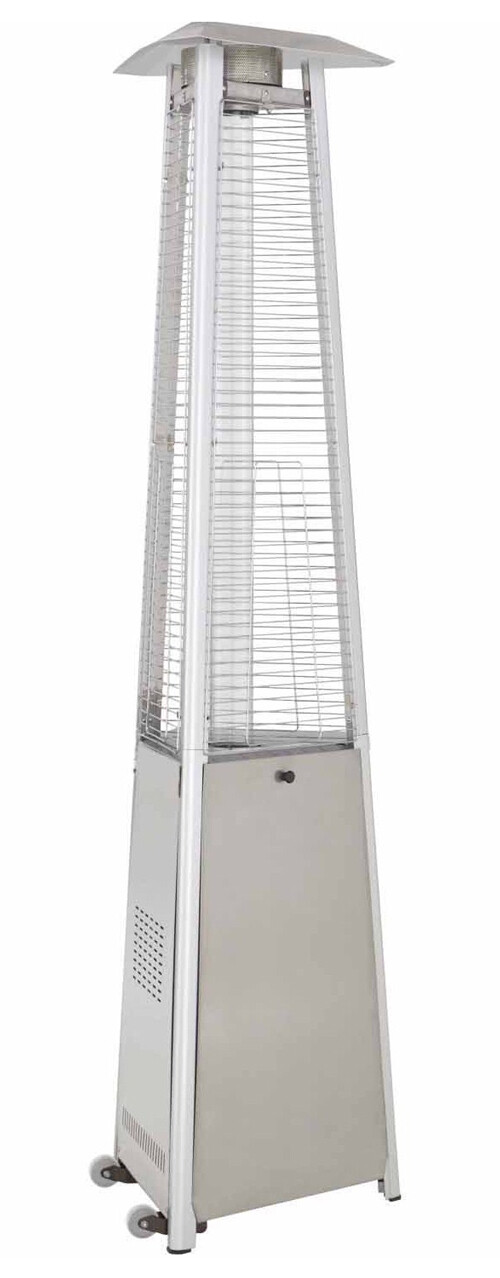 Commercial Grade Glass Tube Patio Heater | Stainless Steel
