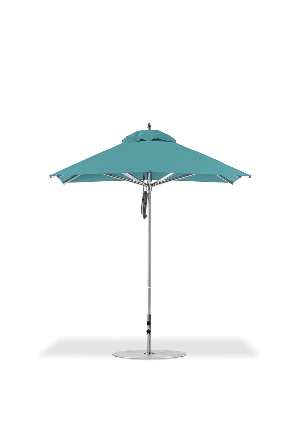 Greenwich Square Aluminum Market Umbrella with Pulley Lift | 2 Canopy Sizes