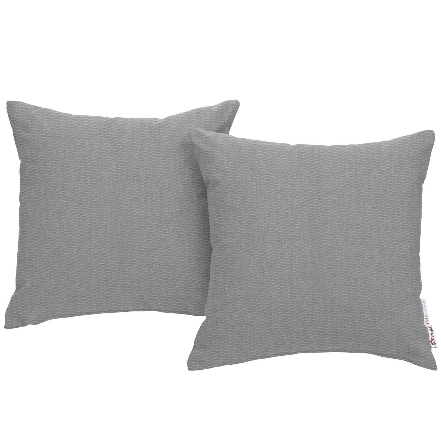 Soho Patio 2 Piece Pillow Set  17" x 17" in Gray Canvas