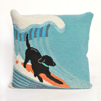 Surfing Dog Pillow