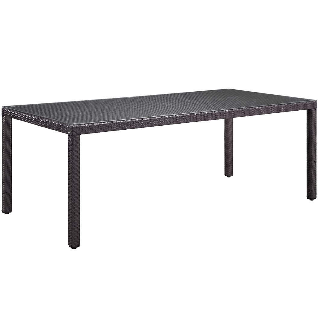 Hinsdale Patio 82" Dining Table with Glass Top