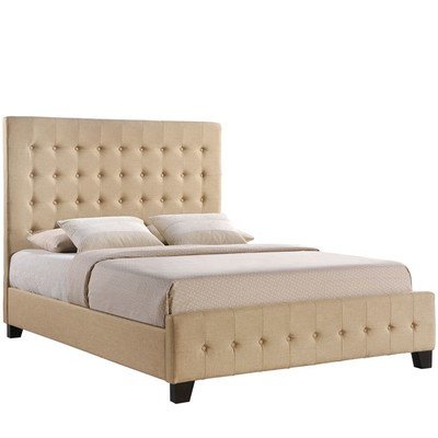 Windsor Queen Tufted Bed in Cafe