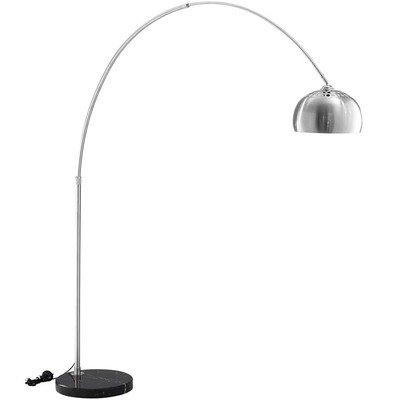 Willow Floor Lamp with Black Marble Round Base